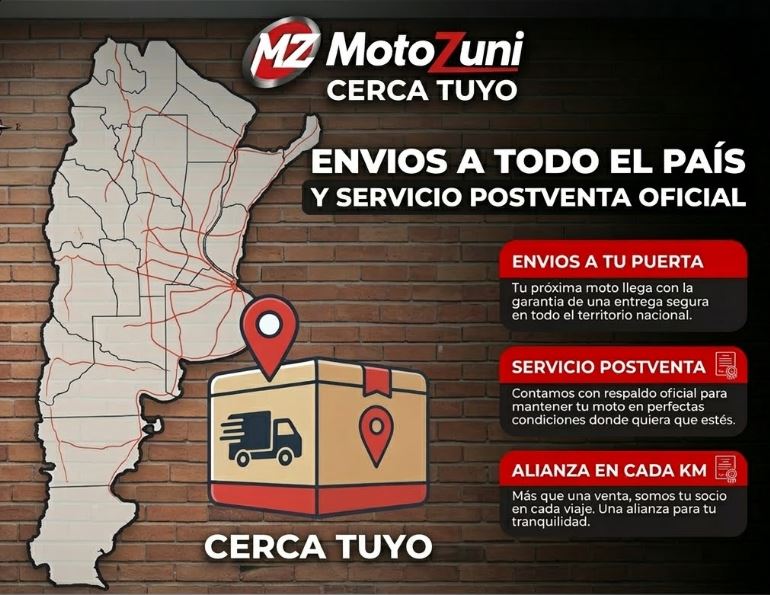 Envíos de motos Zanella a todo el país - Motozuni